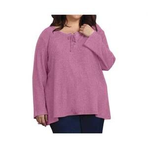 NEW ON THE PLUS SIDE brushed thermal top - plus in mauve
